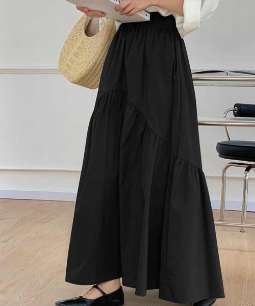 CFCL フレアロングスカート ブラック スカート フレアロングスカート : ZOZOTOWN Yahoo!店 - 通販 - Yahoo