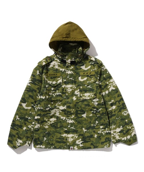 A BATHING APE カモフラ　迷彩　マウンテンパーカー　コート　日本製 新 デザインファッション - A BATHING APE カモフラ 迷彩 マウンテン