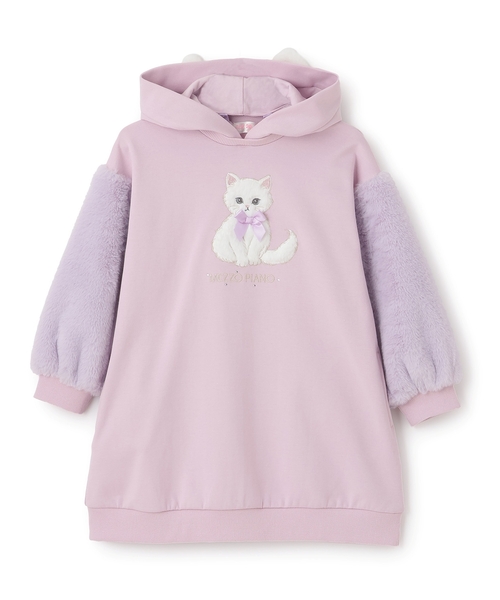 mezzo piano ワンピース 動物パーカ カットワンピース キッズ 子供服