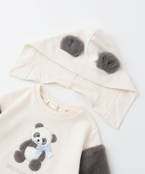 mezzo piano ワンピース 動物パーカ カットワンピース キッズ 子供服
