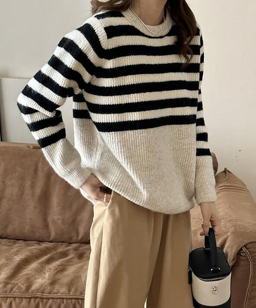 「Girly Doll」 長袖ニット F ブルー レディース_画像4