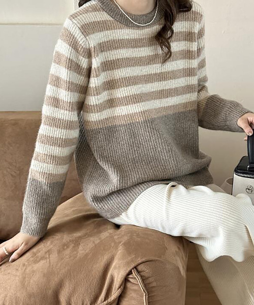 「Girly Doll」 長袖ニット F ブルー レディース_画像7