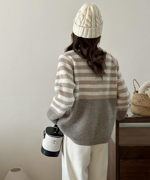 「Girly Doll」 長袖ニット F ブルー レディース_画像8