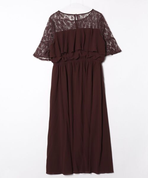 「DRESS PLUS」 半袖ワンピース - チョコ レディース_画像2