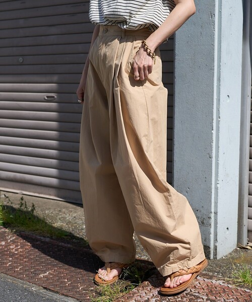 「FREAK'S STORE」 チノパンツ MEDIUM ネイビー レディース_画像2