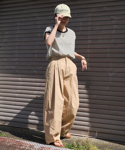 「FREAK'S STORE」 チノパンツ MEDIUM ネイビー レディース_画像8