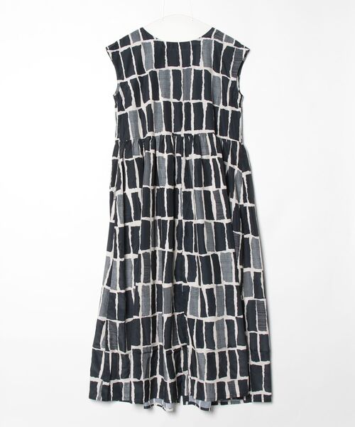 「Design Tshirts Store graniph」 チェック柄ノースリーブワンピース FREE ブラック レディース_画像2