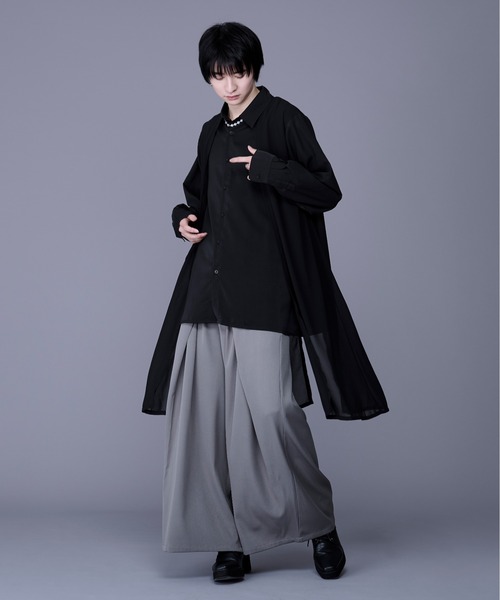 「Ellno Loset」 長袖シャツ SMALL ブラック系その他 メンズ_画像9