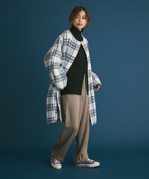 「Green Parks」 「chocol raffine robe」ノーカラーコート FREE ベージュ レディース_画像5