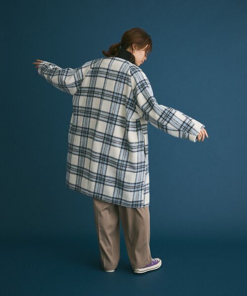 「Green Parks」 「chocol raffine robe」ノーカラーコート FREE ベージュ レディース_画像6