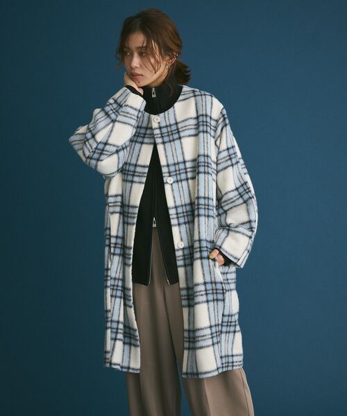 「Green Parks」 「chocol raffine robe」ノーカラーコート FREE ベージュ レディース_画像7