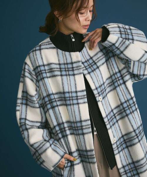 「Green Parks」 「chocol raffine robe」ノーカラーコート FREE ベージュ レディース_画像9