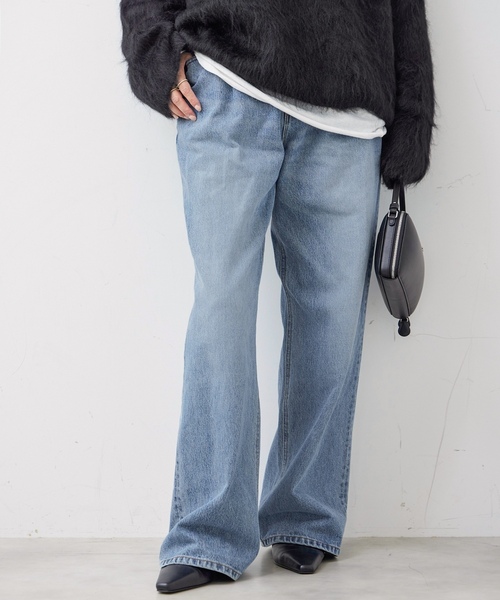 【タグ付き未使用】ドゥーズィエムクラス フラップディティールデニムワイドパンツ タグ付き未使用】ドゥーズィエムクラス フラップディティールデニム