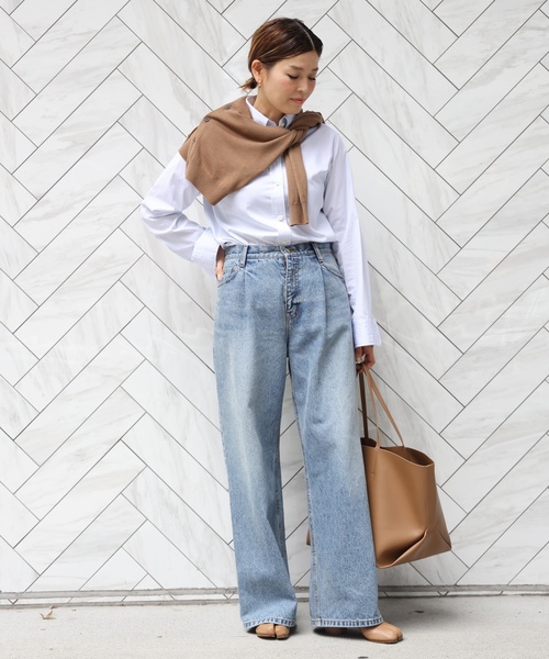 【タグ付き未使用】ドゥーズィエムクラス フラップディティールデニムワイドパンツ タグ付き未使用】ドゥーズィエムクラス フラップディティールデニム