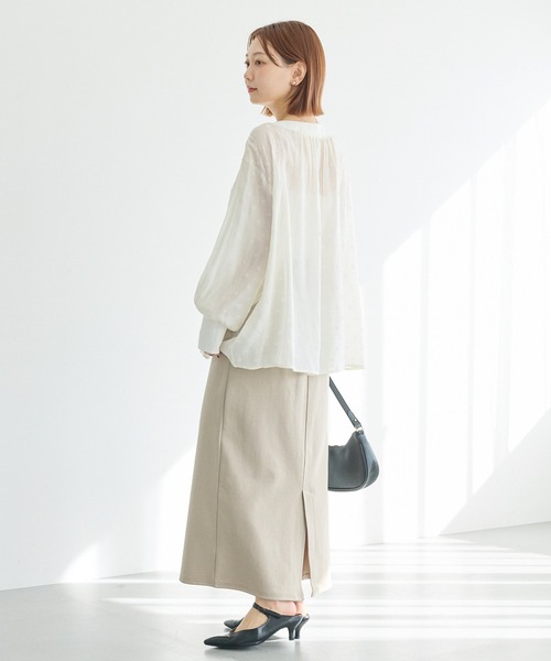 LAVEANGE（ラビアンジェ） ブラウス シャツ シアーフロッキードット
