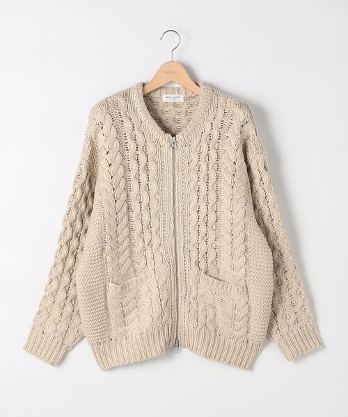 NOLLEY'S LIGHT（ノーリーズライト） カーディガン ケーブルZIP UP