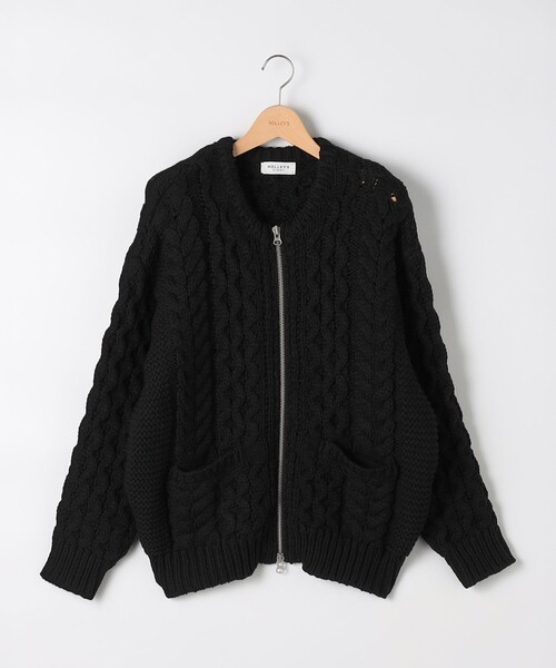 NOLLEY'S LIGHT（ノーリーズライト） カーディガン ケーブルZIP UP