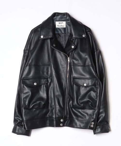 MASONPRINCE ライダースジャケット L ブラック メンズ : ZOZOTOWN