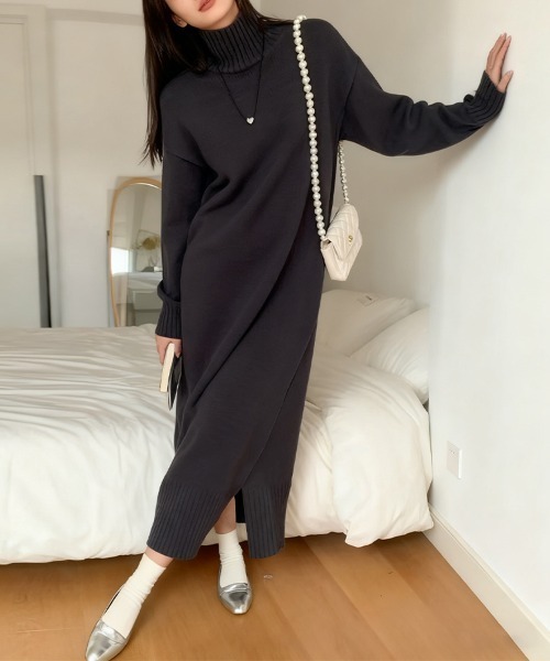 ワンピース タートルネックニットワンピース : ZOZOTOWN Yahoo!店