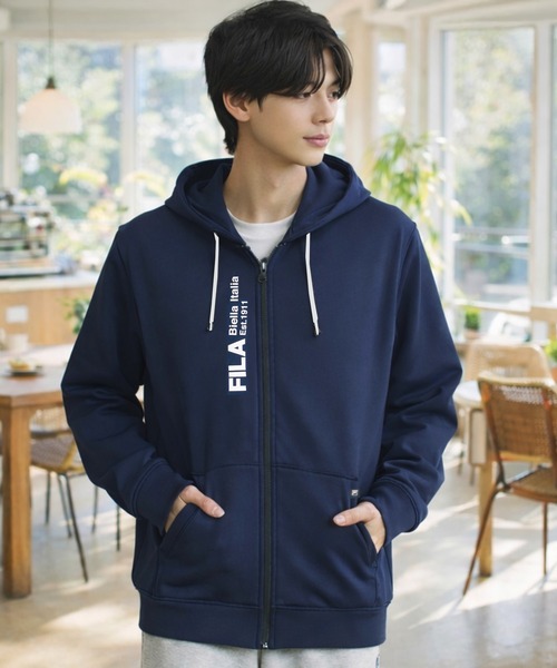 FILA（フィラ） パーカー ワンポイント 裏毛 スウェット フルジップ
