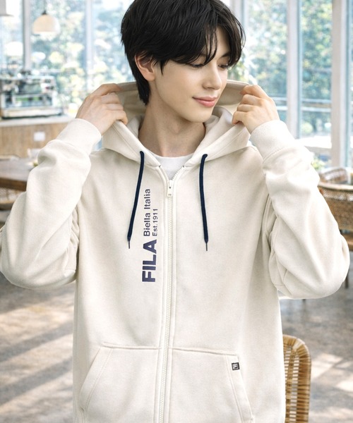 FILA（フィラ） パーカー ワンポイント 裏毛 スウェット フルジップ