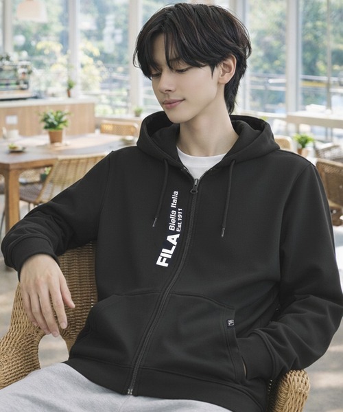 FILA（フィラ） パーカー ワンポイント 裏毛 スウェット フルジップ