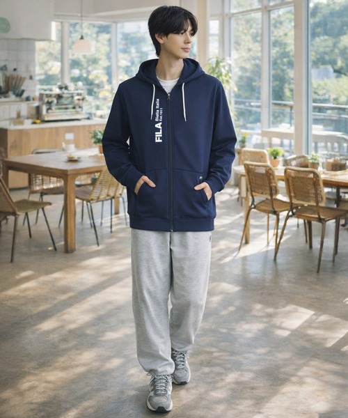 FILA（フィラ） パーカー ワンポイント 裏毛 スウェット フルジップ