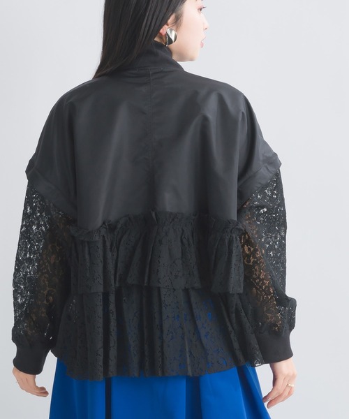 「PICCIN」 ナイロンブルゾン M カーキ レディース_画像3