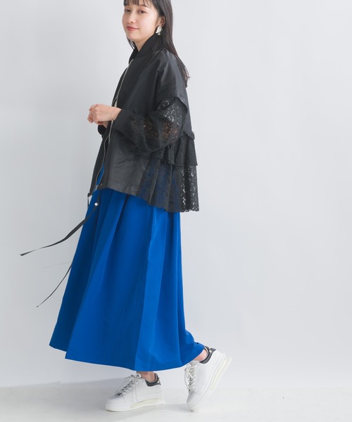 「PICCIN」 ナイロンブルゾン M カーキ レディース_画像6