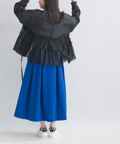 「PICCIN」 ナイロンブルゾン M カーキ レディース_画像7