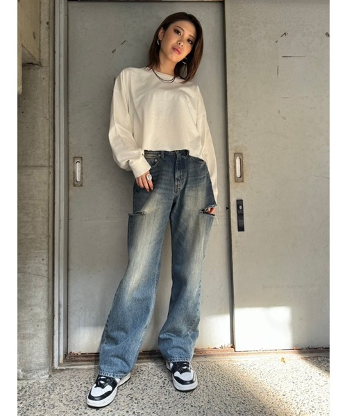 「EGOIST」 長袖カットソー FREE ピンク レディース_画像4