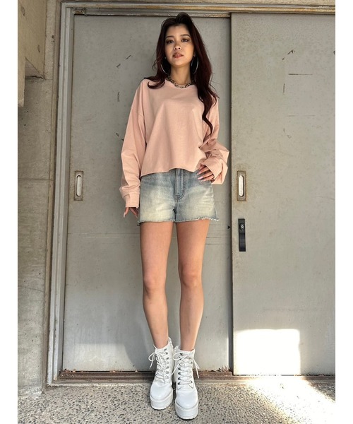 「EGOIST」 長袖カットソー FREE ピンク レディース_画像5