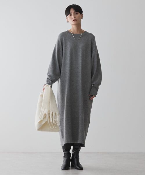 「AMERICAN HOLIC」 ニットワンピース L モカ レディース_画像2