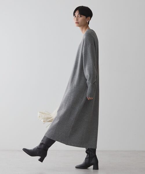 「AMERICAN HOLIC」 ニットワンピース L モカ レディース_画像3