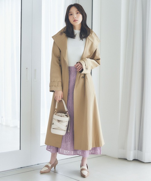 「Andemiu」 フレアスカート SMALL ネイビー レディース_画像4