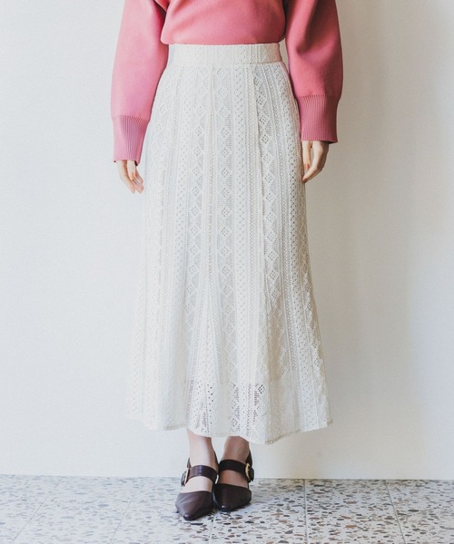 「Andemiu」 フレアスカート SMALL ネイビー レディース_画像8