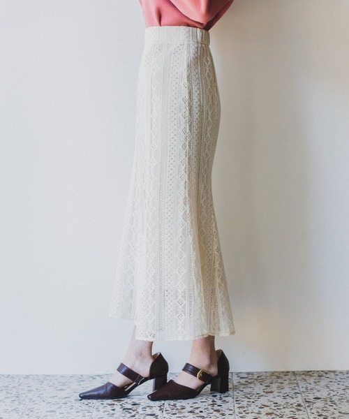 「Andemiu」 フレアスカート SMALL ネイビー レディース_画像9