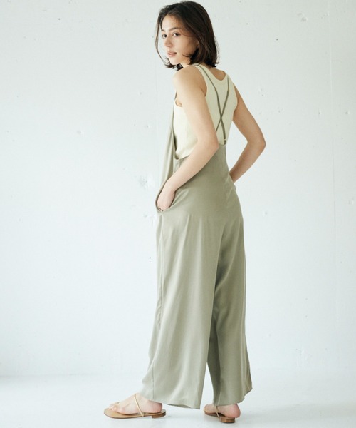 「BABYLONE」 オールインワン 36inch カーキ レディース_画像2