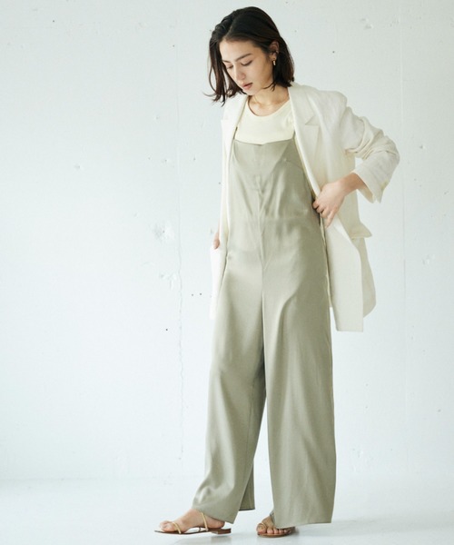 「BABYLONE」 オールインワン 36inch カーキ レディース_画像3