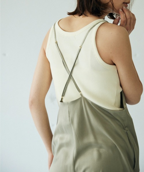 「BABYLONE」 オールインワン 36inch カーキ レディース_画像4