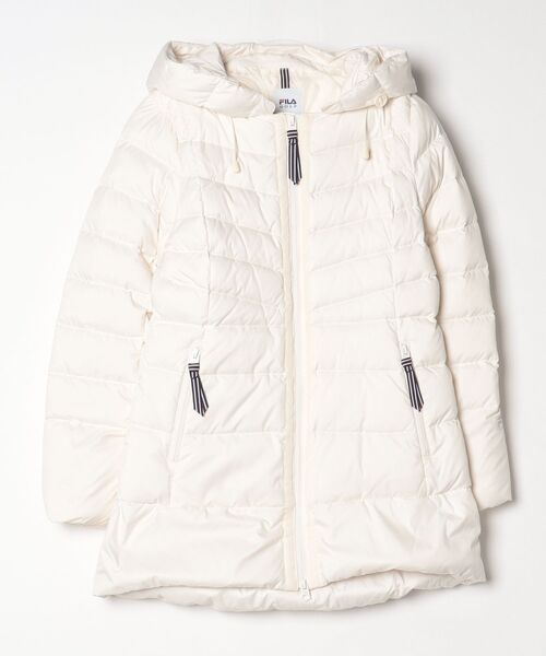 フィラ　FILA スノボーウェア　Mサイズ ダウン 　白 レディース　アウター FILA（フィラ） ダウンコート M オフホワイト レディース : ZOZOTOWN
