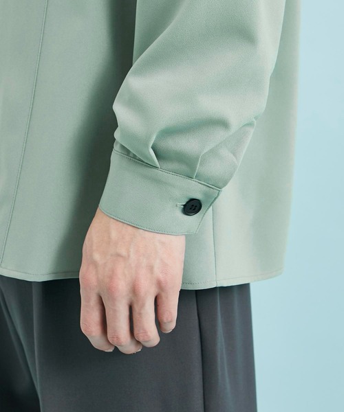 「A + TOKYO」 長袖シャツ 1 グリーン メンズ_画像9