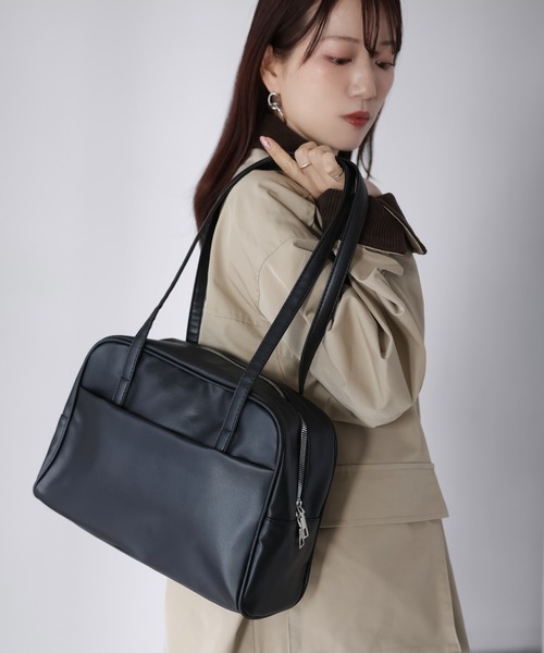 Riberry（リベリー） ボストンバッグ アウトポケットスクエアボストン