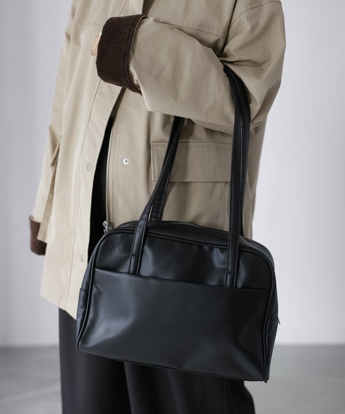 Riberry（リベリー） ボストンバッグ アウトポケットスクエアボストン