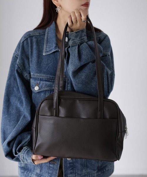 Riberry（リベリー） ボストンバッグ アウトポケットスクエアボストン