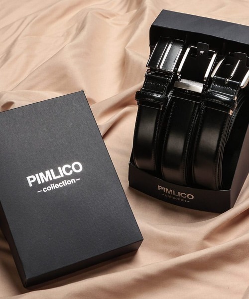 PIMLICO（ピムリコ） ベルト ビジネスベルト 3本セット WEB限定 牛革