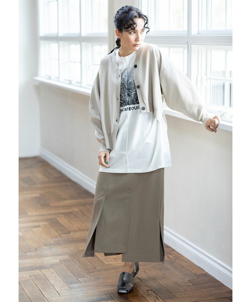 「OSMOSIS」 ニットカーディガン ONE SIZE パープル レディース_画像5