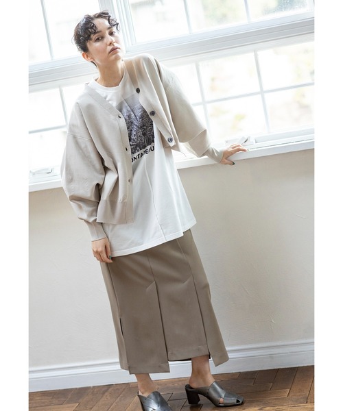 「OSMOSIS」 ニットカーディガン ONE SIZE パープル レディース_画像7