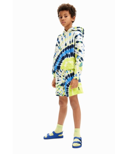 「Desigual」 「KIDS」プルオーバーパーカー L ブルー キッズ_画像3