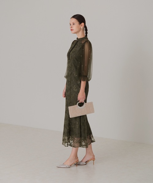 「Leja」 7分袖ワンピース MEDIUM ブラウン レディース_画像5